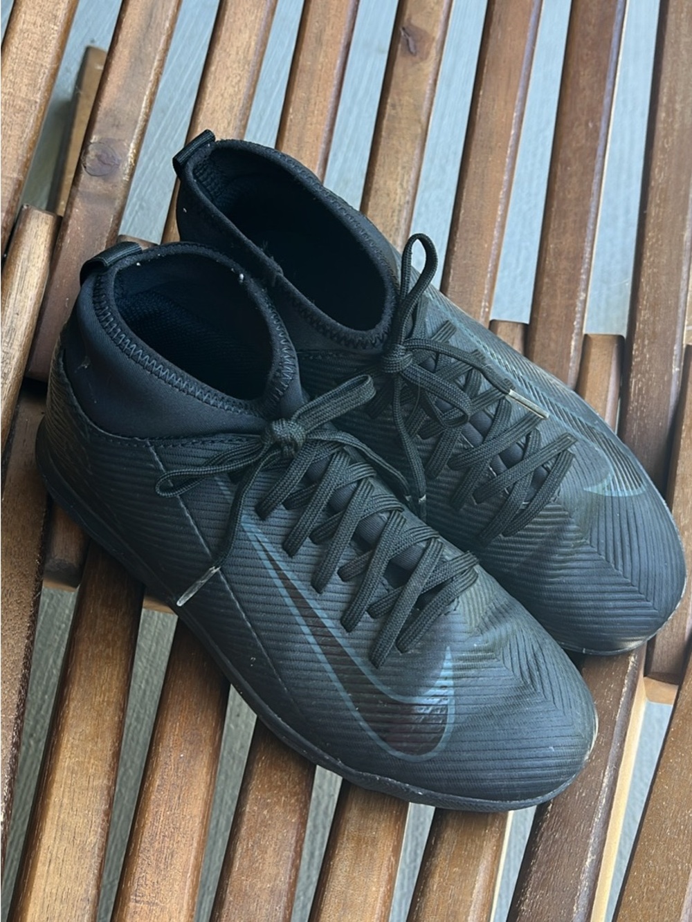 Nike 3.5Y Kids Black High-Top Sneakers - Lightweight Athletic Shoes